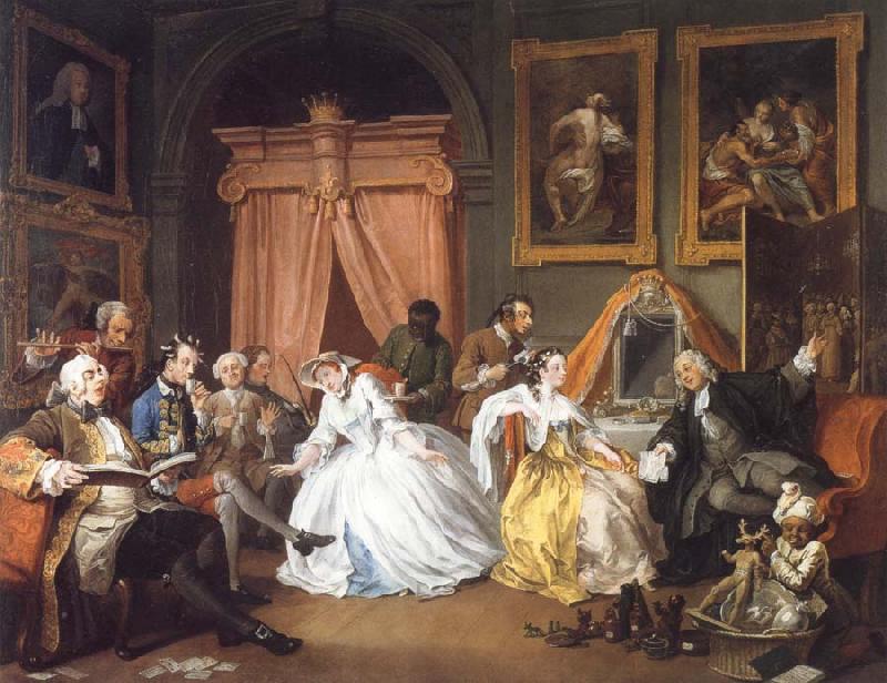 William Hogarth Marriage a la Mode IV The Toilette oil painting image